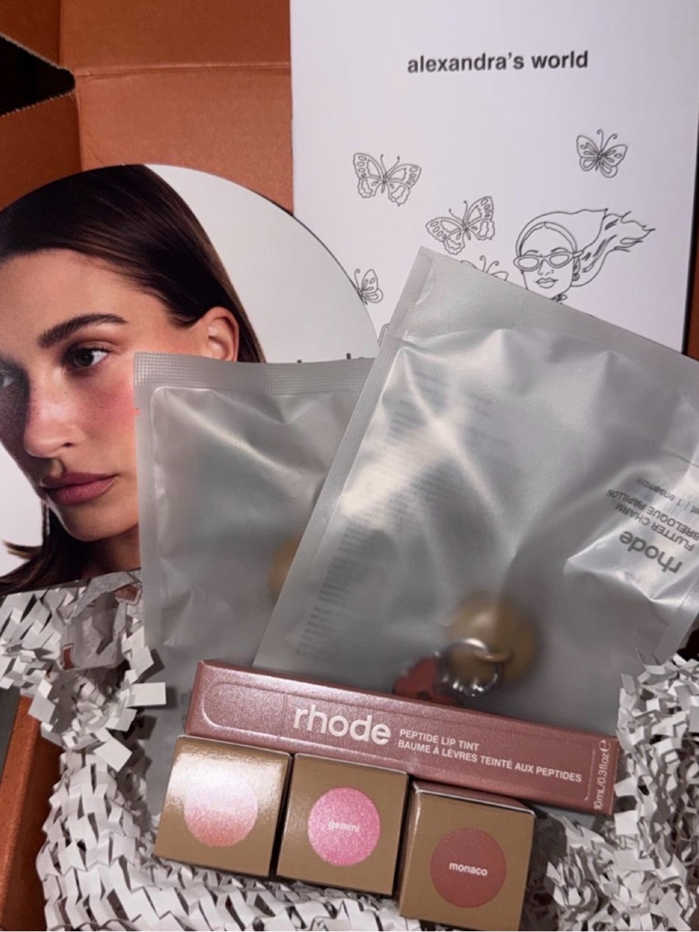 SOLD OUT! VIRAL! Rhode x Alexandra Leclerc set with butterfly charm and brush 🎁💕